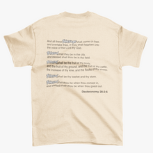 Load image into Gallery viewer, Unisex Short Sleeve T-Shirt | Soft Creme (Deuteronomy28:2-6)
