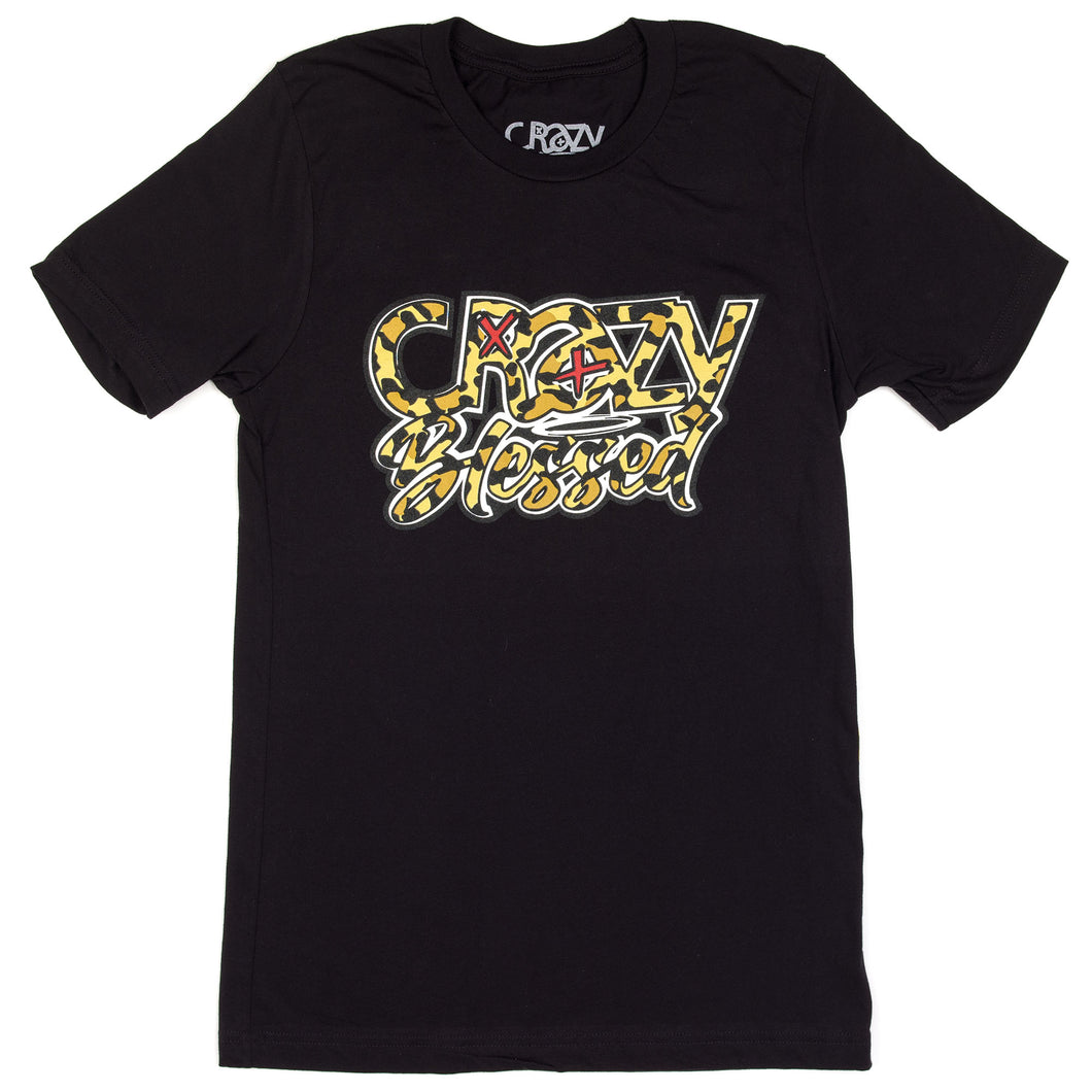 Unisex Short Sleeve T-Shirt | Black Cheetah Print